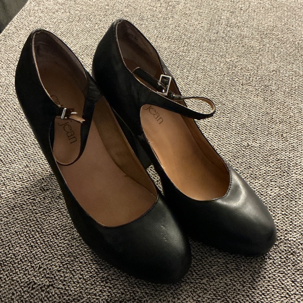 J.O.A. Black Mary Jane Heels